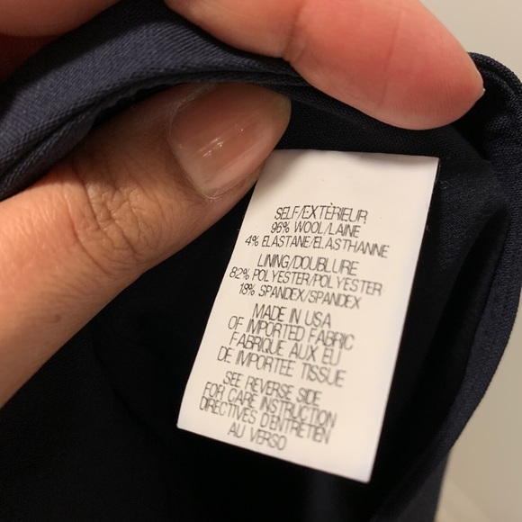 Navy theory wool pencil skirt - Picture 7 of 7